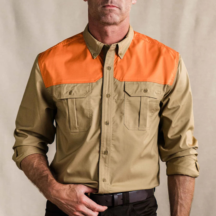 TSG | Airetex™ Midweight Field Shirt in Field Khaki/Blaze