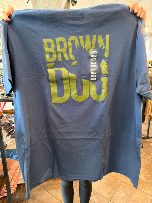 Brown Dog Flying Mallard T-Shirt in Navy