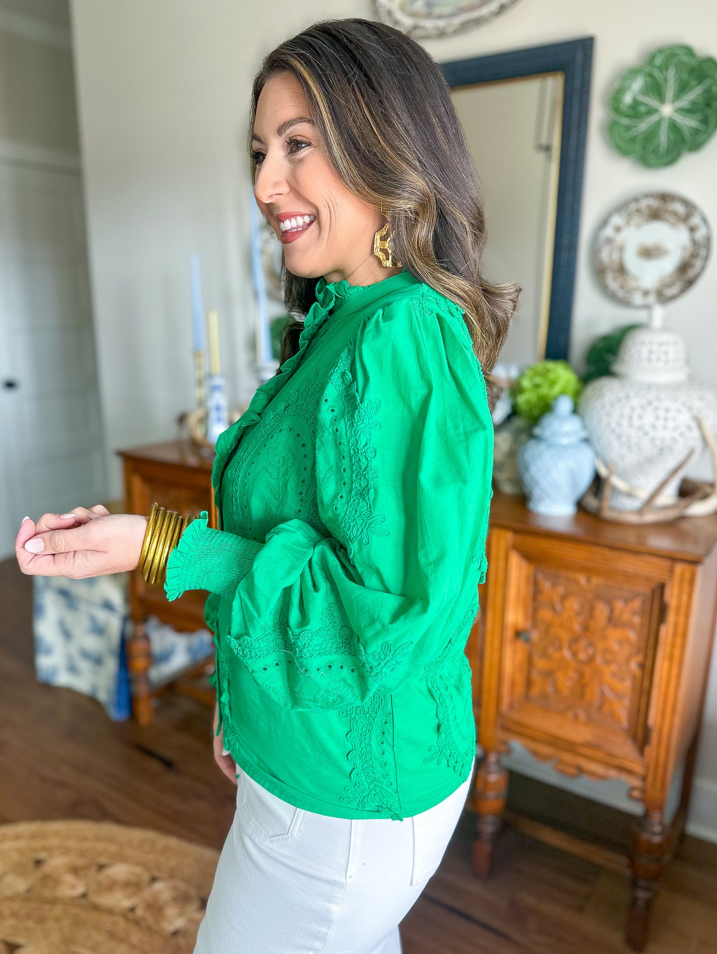 The Presley Top in Green