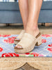 The Estella Platform Sandals in Raffia
