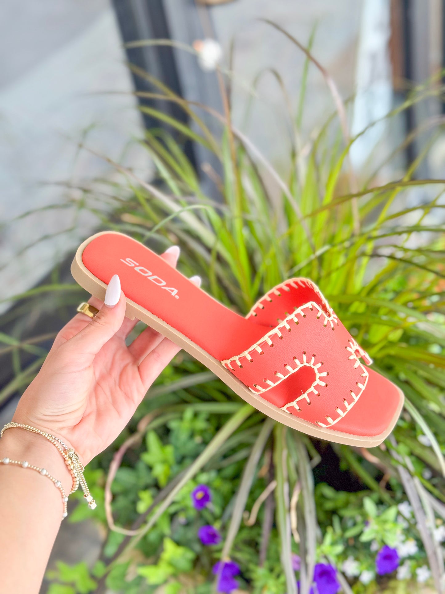 The Finley Sandals in Orange