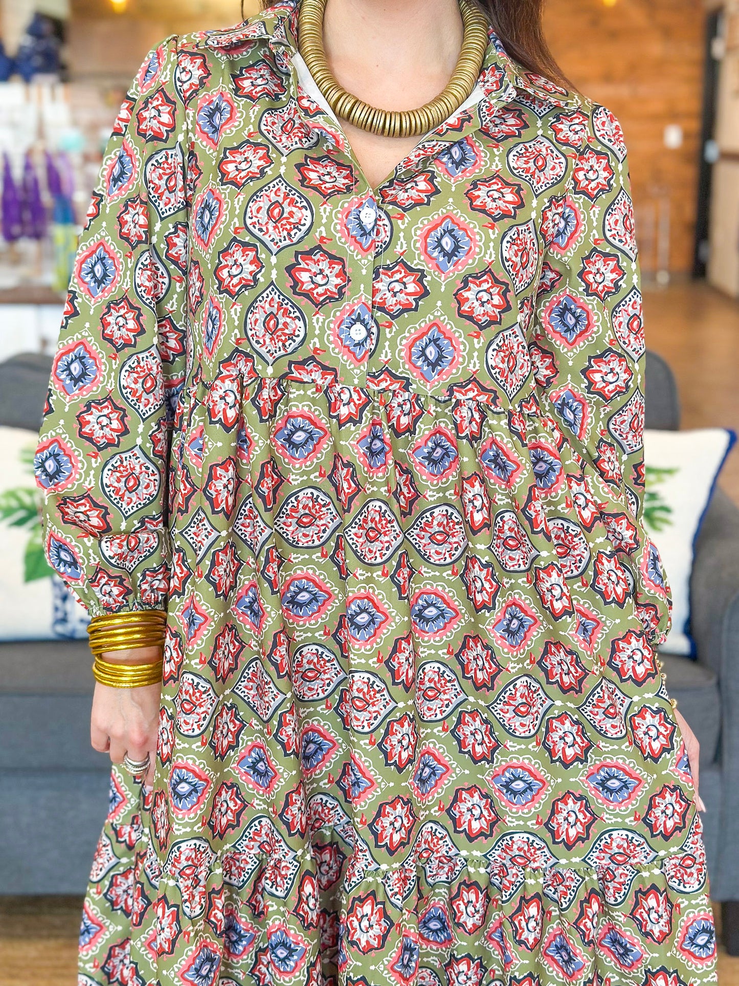 Whispers of Autumn Midi Dress