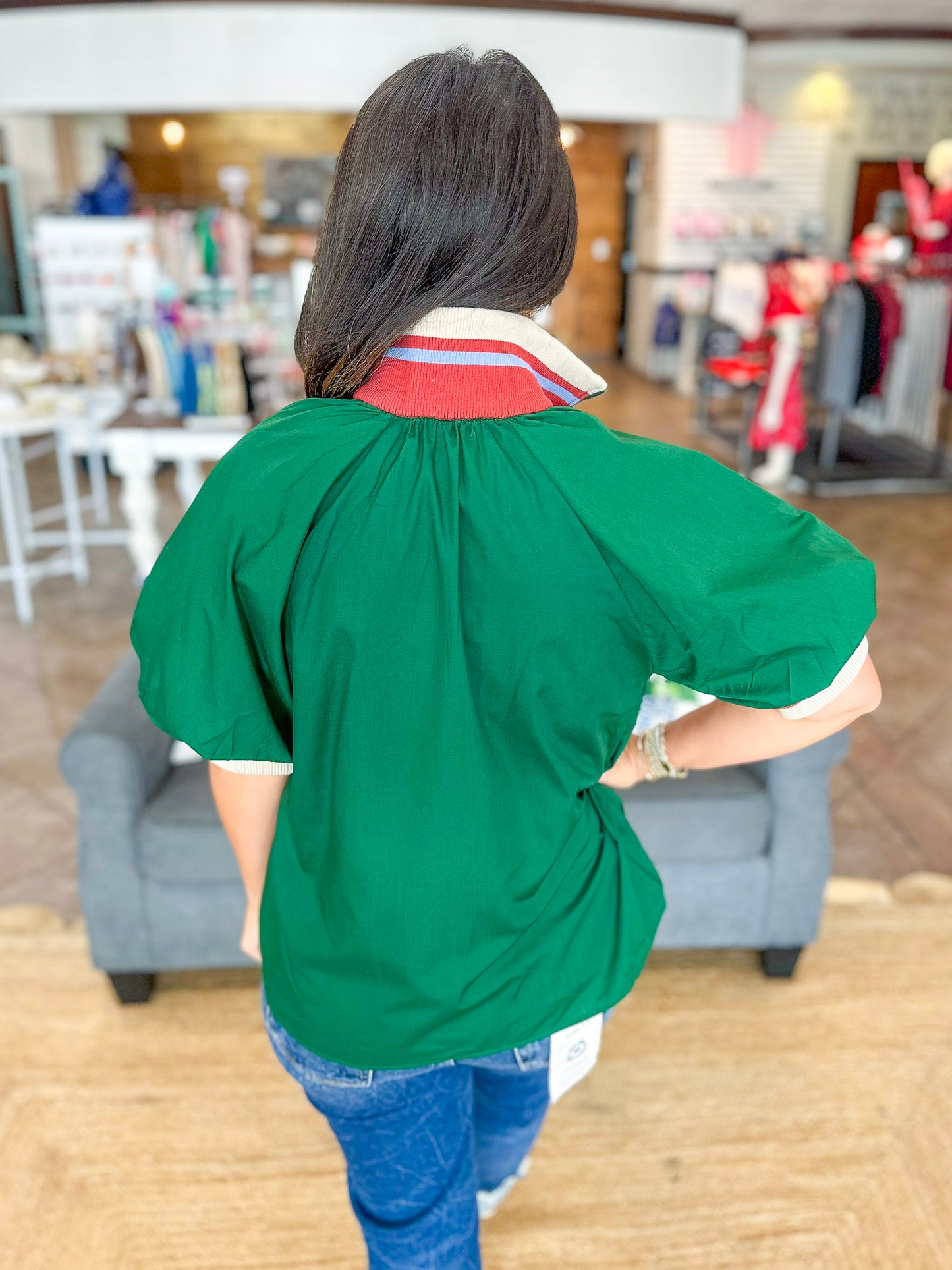 Whispers of Fall Top in Green