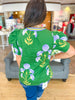 Rustic Blooms Top in Green