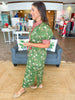 Autumn Moss Midi Dress