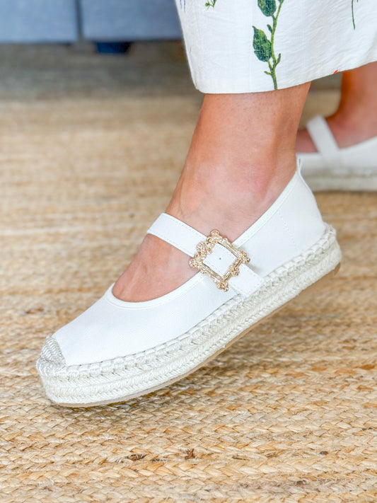 The Wynonna Espedrille in Beige