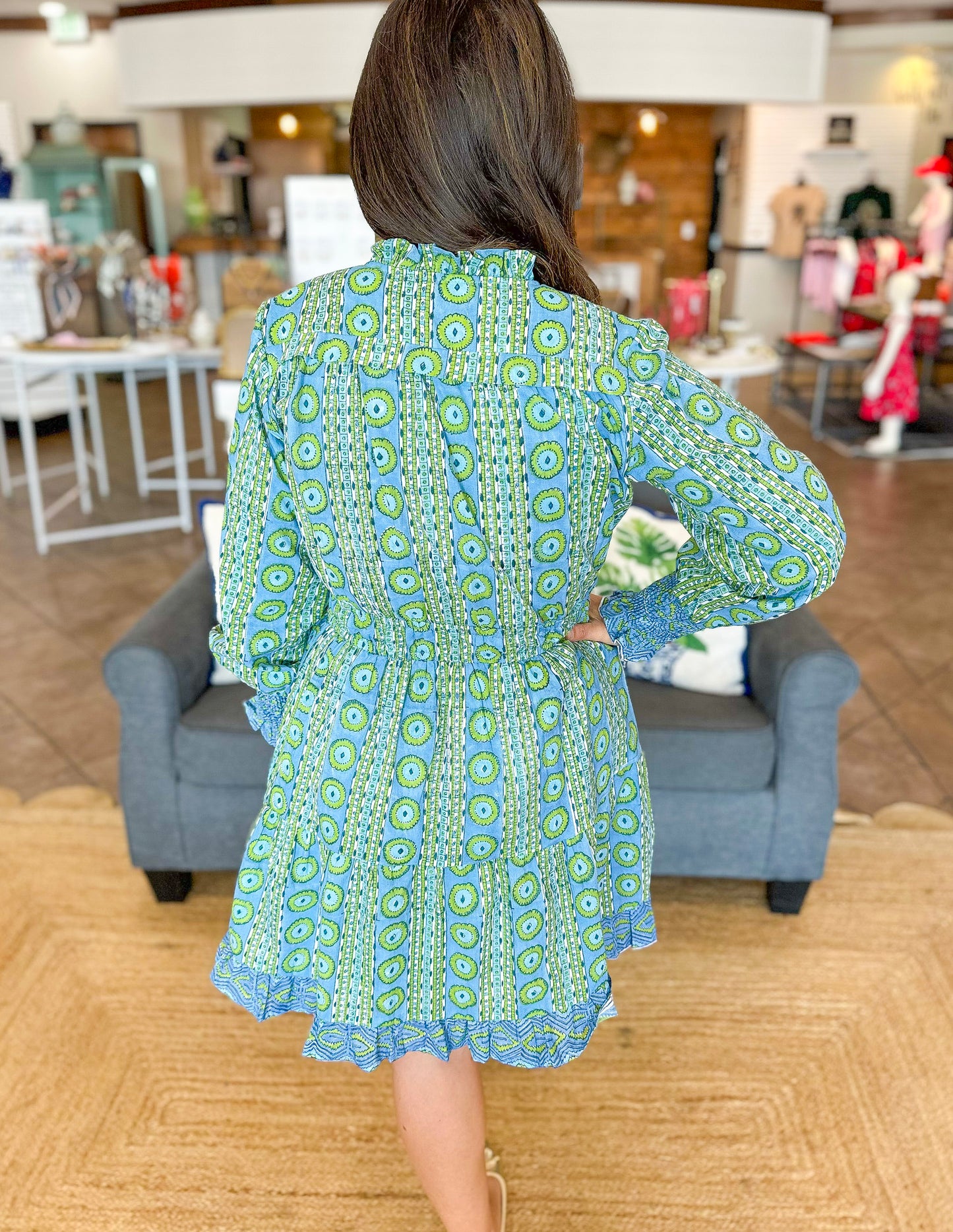 Victoria Dunn Nicole Dress in Gilded Ivy
