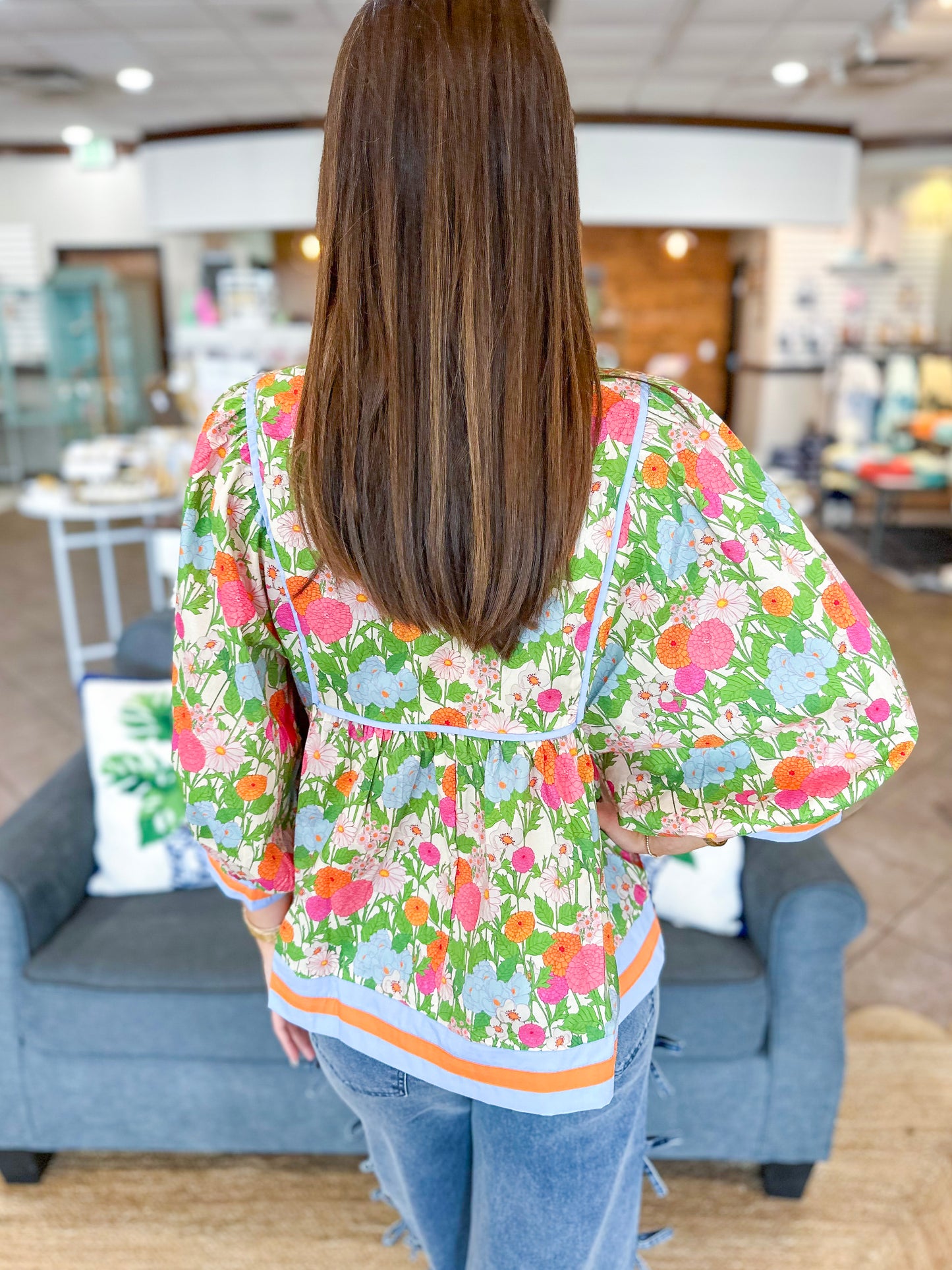 Charming Glance Tie Top