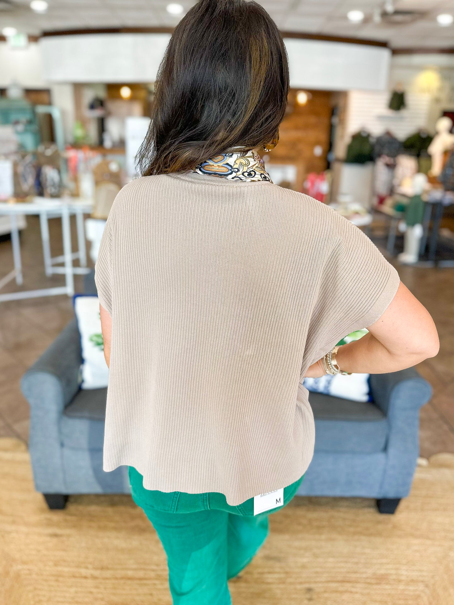 Woven in Warmth Sweater Top in Mocha