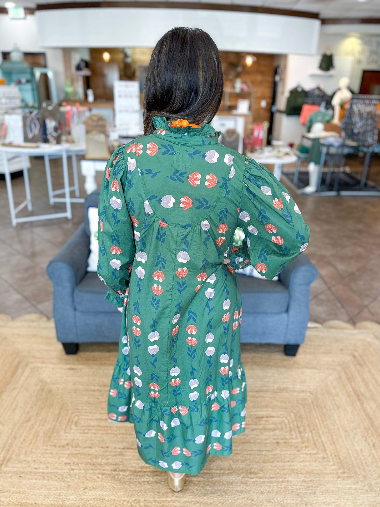 Garden In Fall Midi Dress