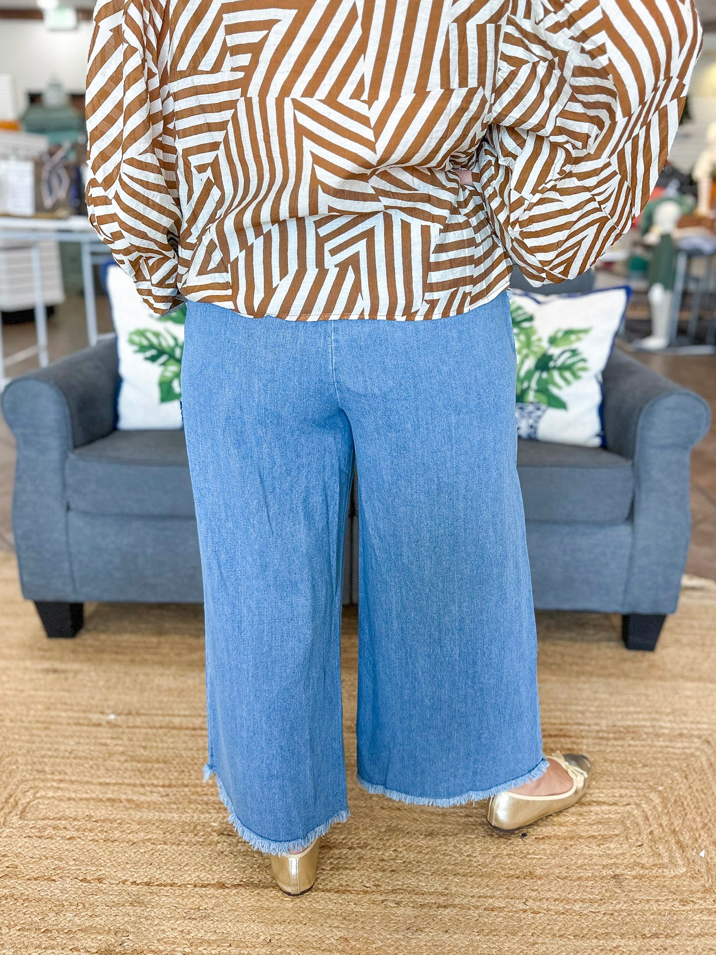 Softly Falling Pants in Light Denim