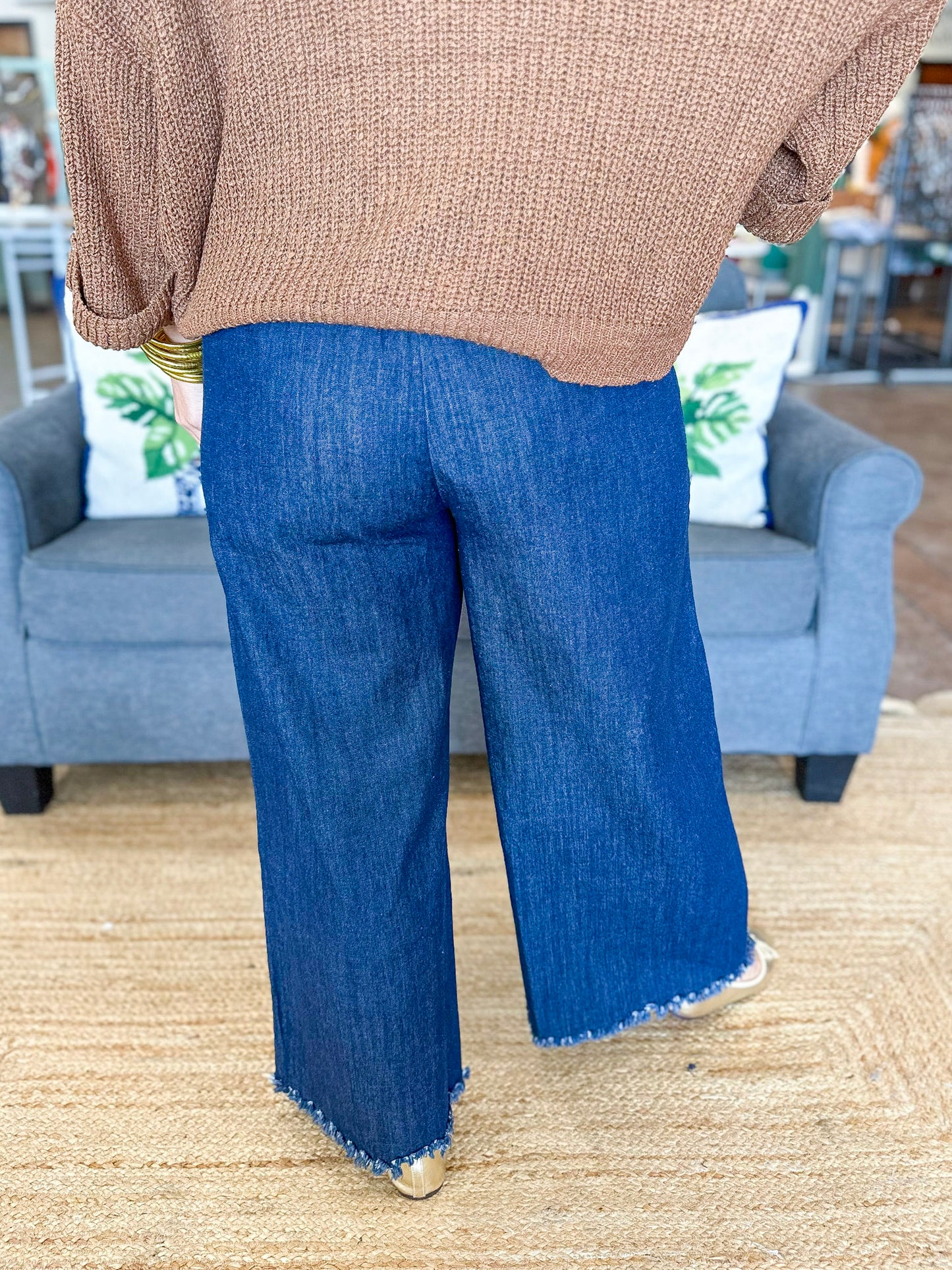 Softly Falling Pants in Dark Denim