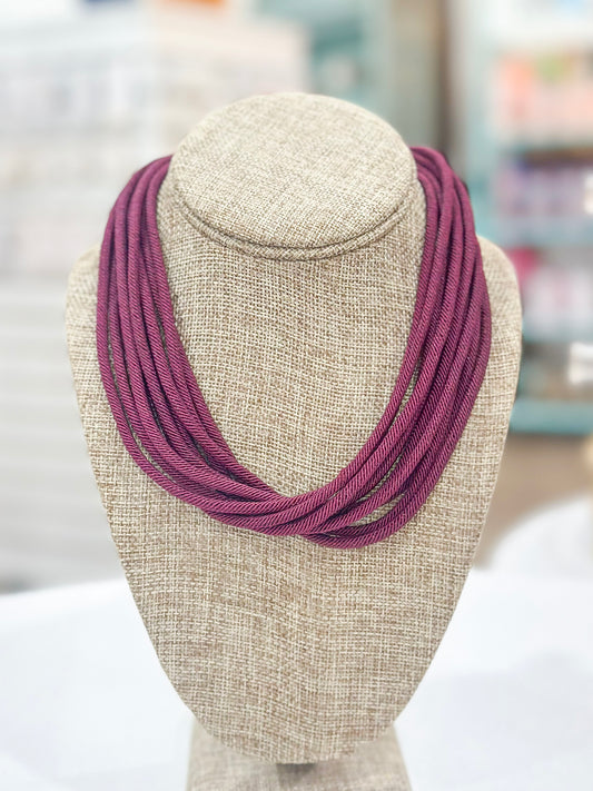 Lana Rope Necklace in Wine