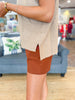 Hazel Thread Shorts in Chestnut