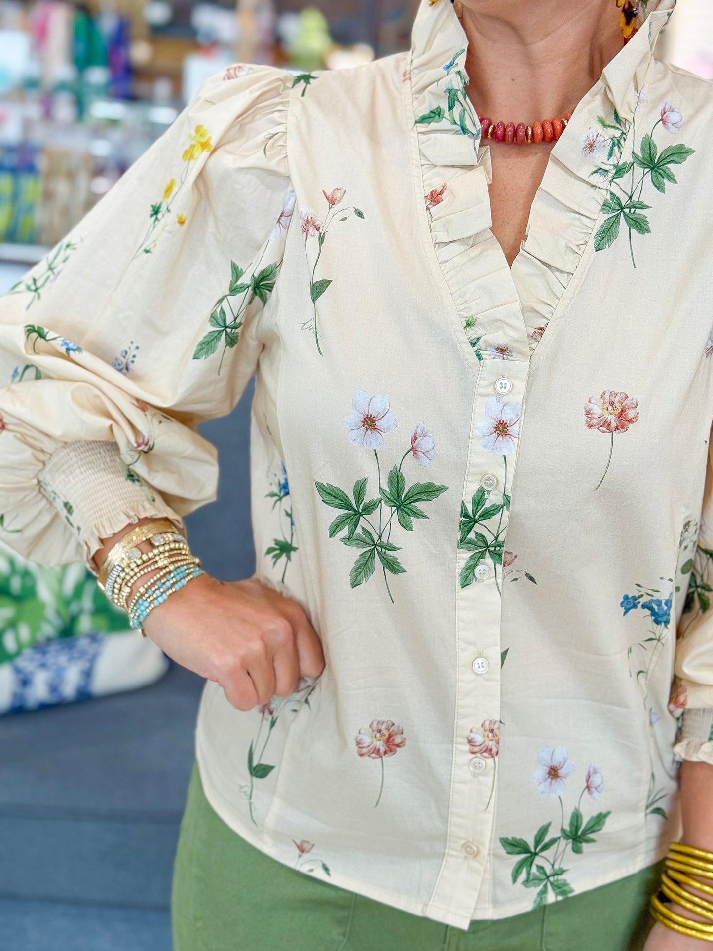 Ivy of Fall Top in Ecru