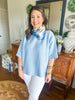 The Coastal Ease Sweater Top in Blue