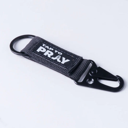 Tap to Pray Tactical Carabiner Keychain - Black