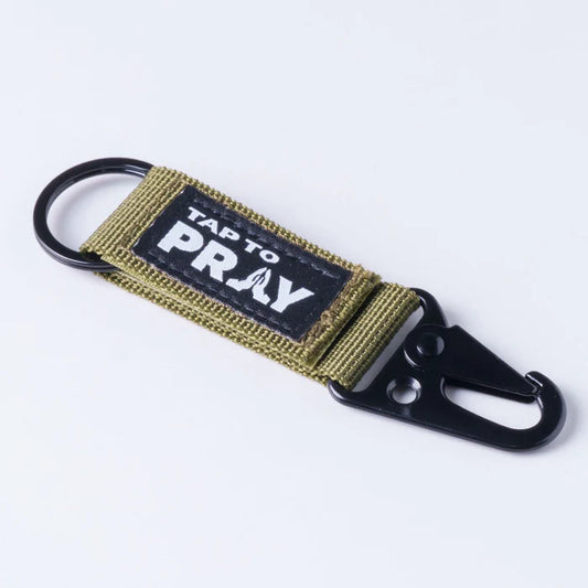 Tap to Pray Tactical Carabiner Keychain - Green