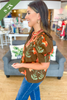 Rustic Blooms Top in Brown