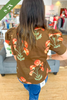 Rustic Blooms Top in Brown