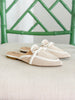 The Vada Raffia Mule in Ivory Combo