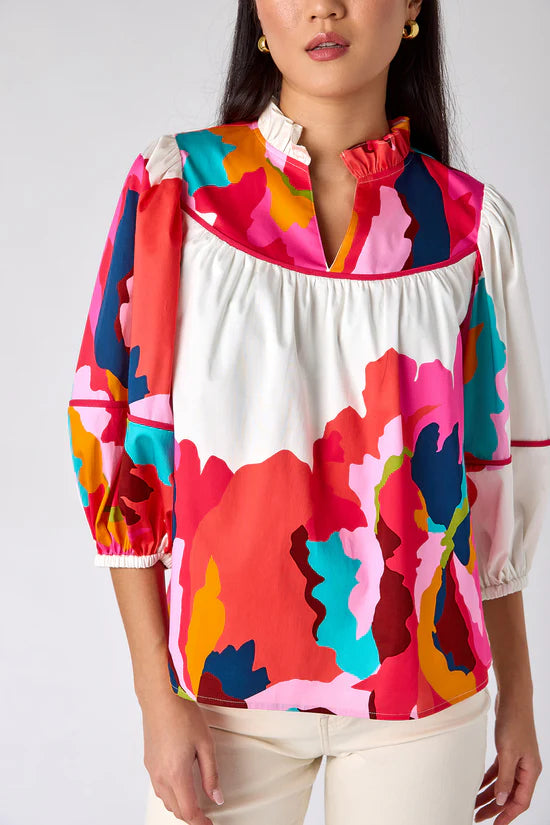 Crosby Rosie Top in Bold Bloom