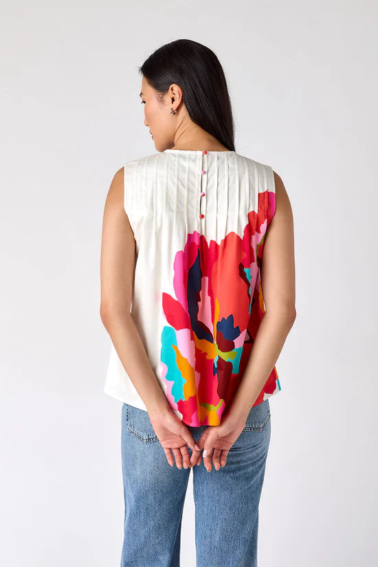 Crosby Audrey Top in Bold Bloom