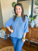 The Maren Knit Top in Chambray