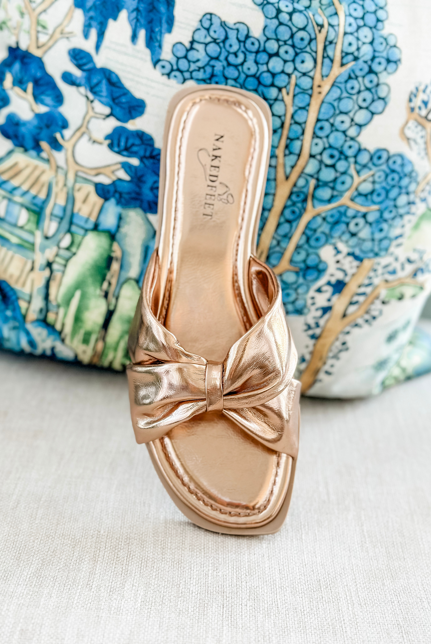 Naked Feet Goa Flat Sandal in Bronze