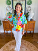 Raya Top in Floral Sky