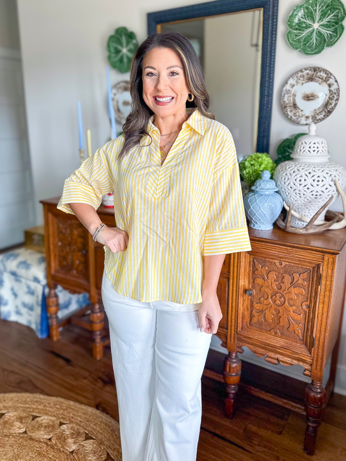 The Lemon Stripe Top