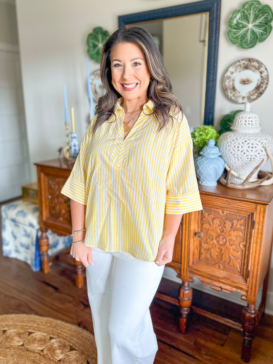 The Lemon Stripe Top