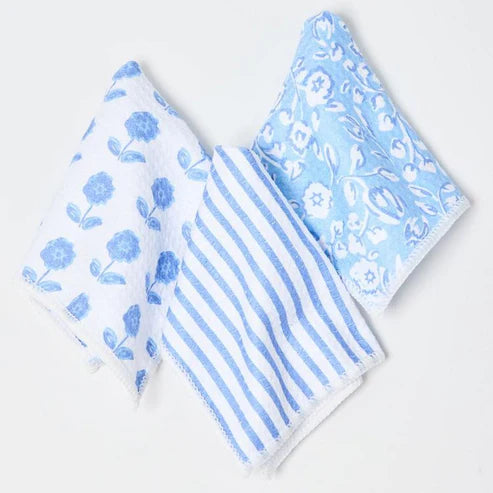 Mary Square | Quick Dry Kitchen Tea Towel set of 3 in Meadow Line