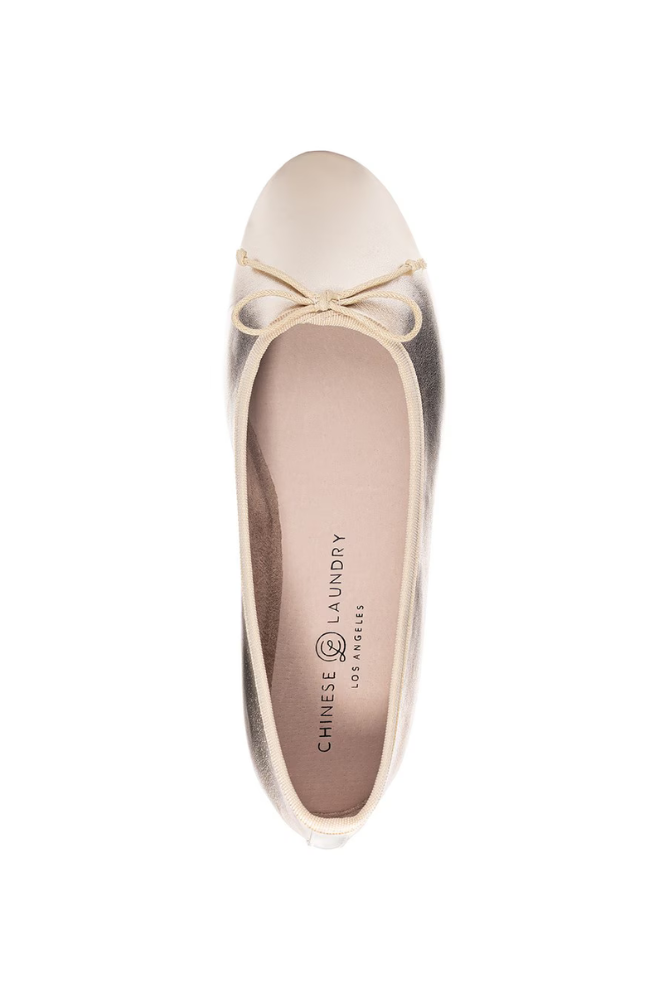 Chinese Laundry Audrey Ballet Flat in Gold