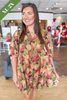 Golden Blooms Mini Dress