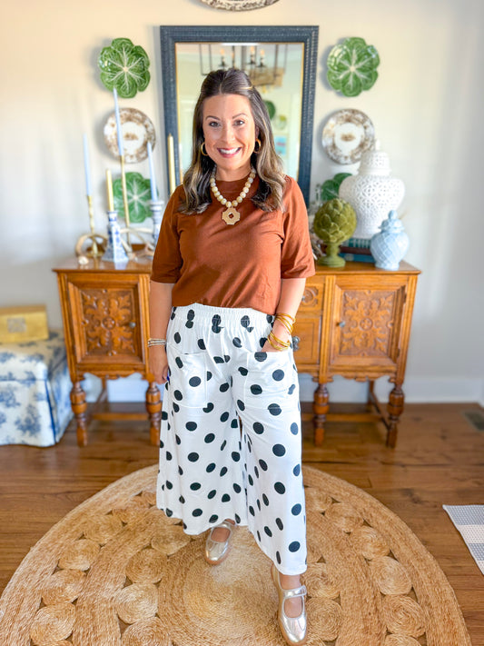 Signature Knit Top in Brown
