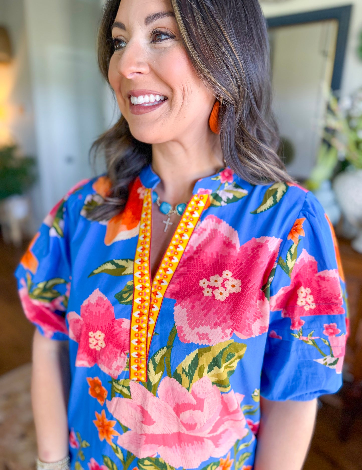 Raya Top in Capri Blossoms