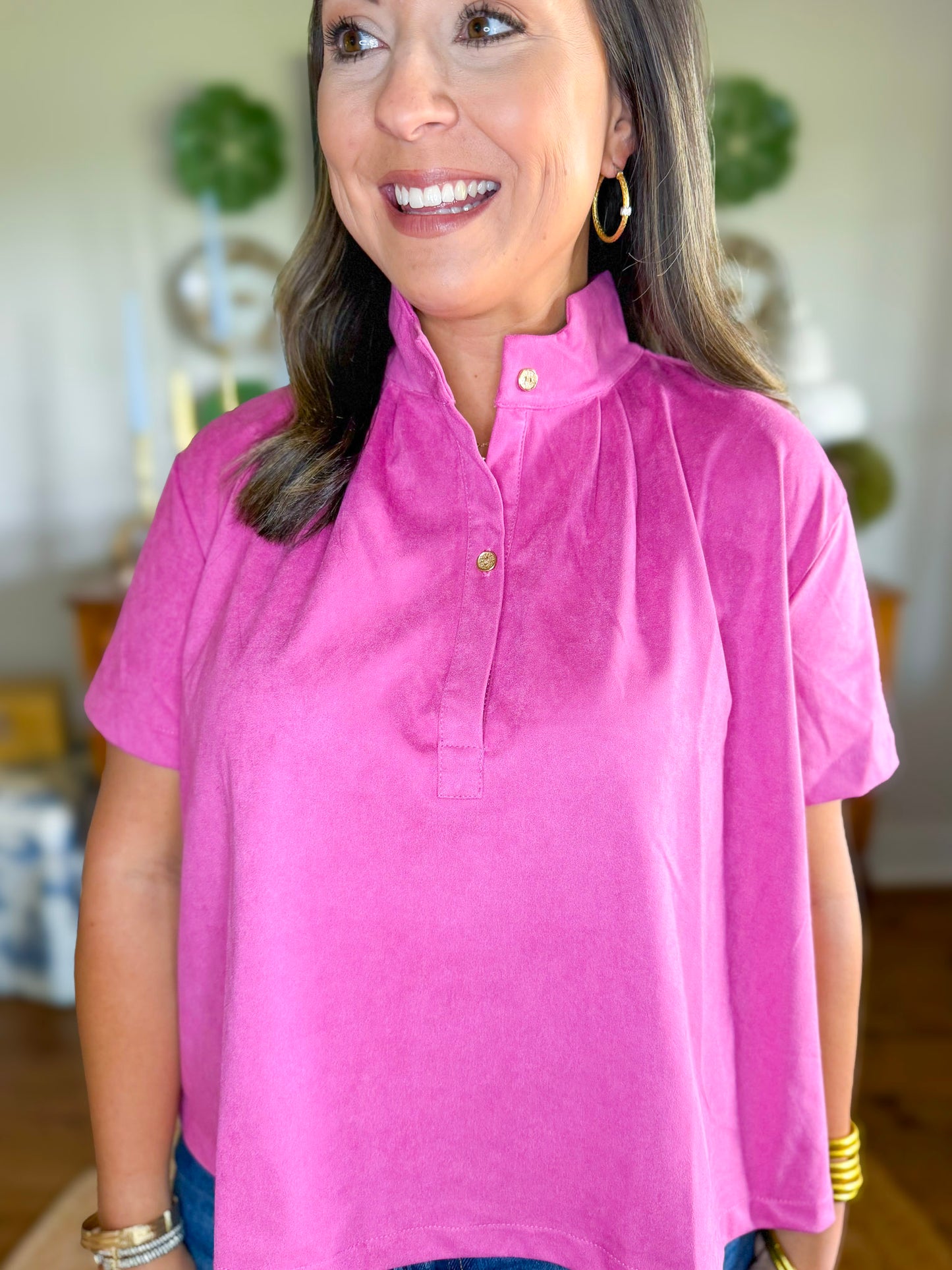 The Elise Blouse in Pink
