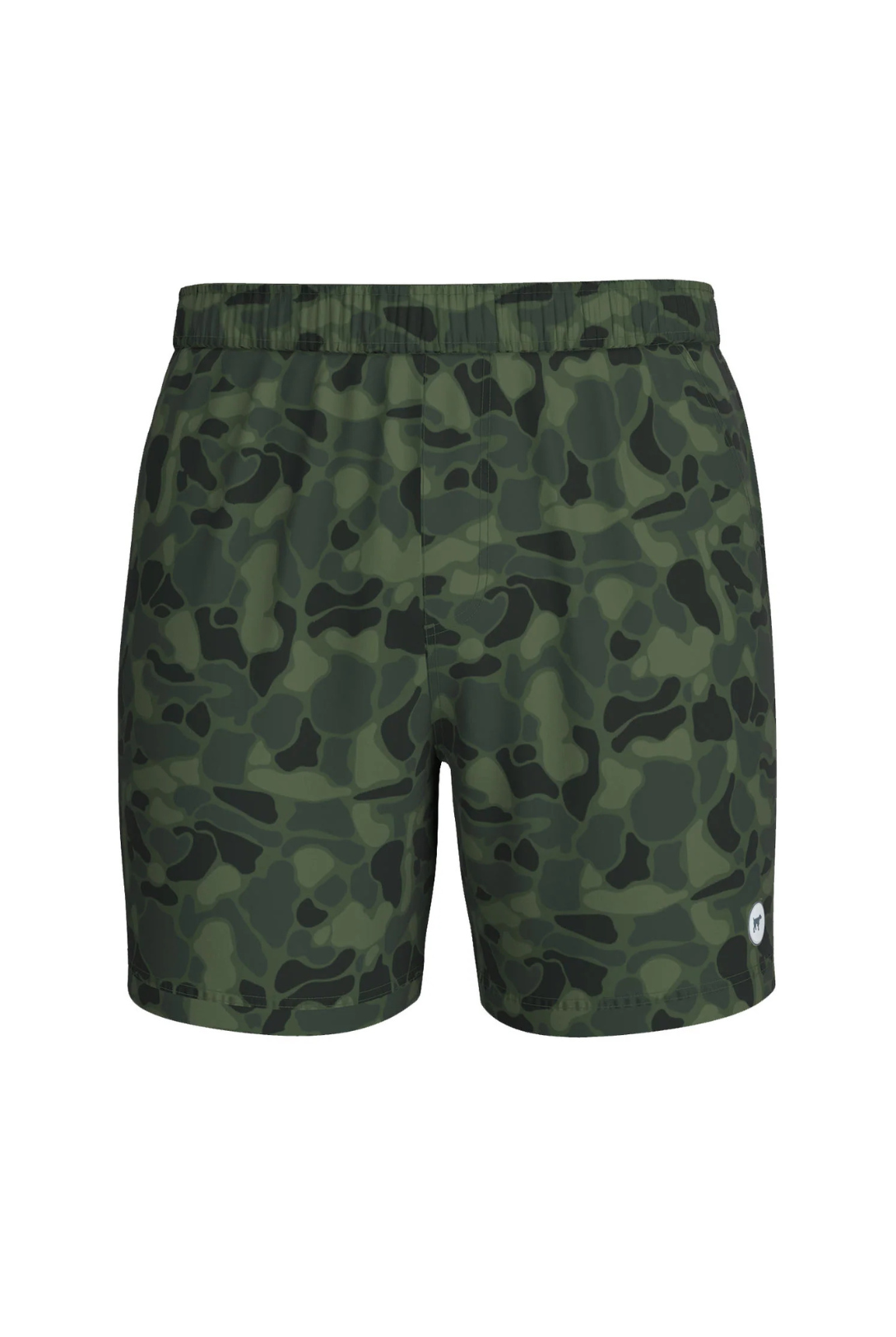 Southern Point Sun Washed Short in Camo Green