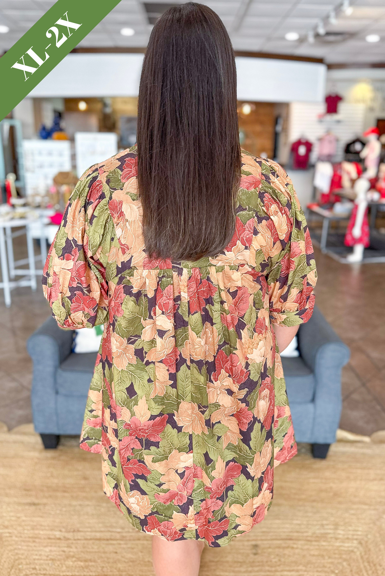 Golden Blooms Mini Dress