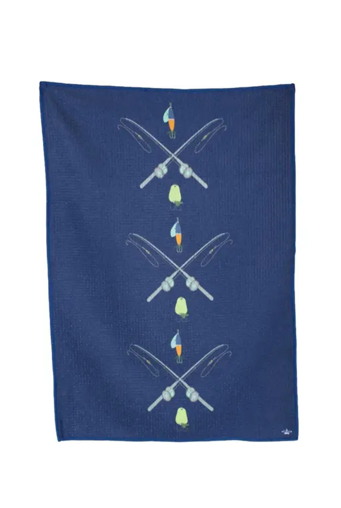 Hook Line & Sinker Waffle Sports Towel Navy/Multi