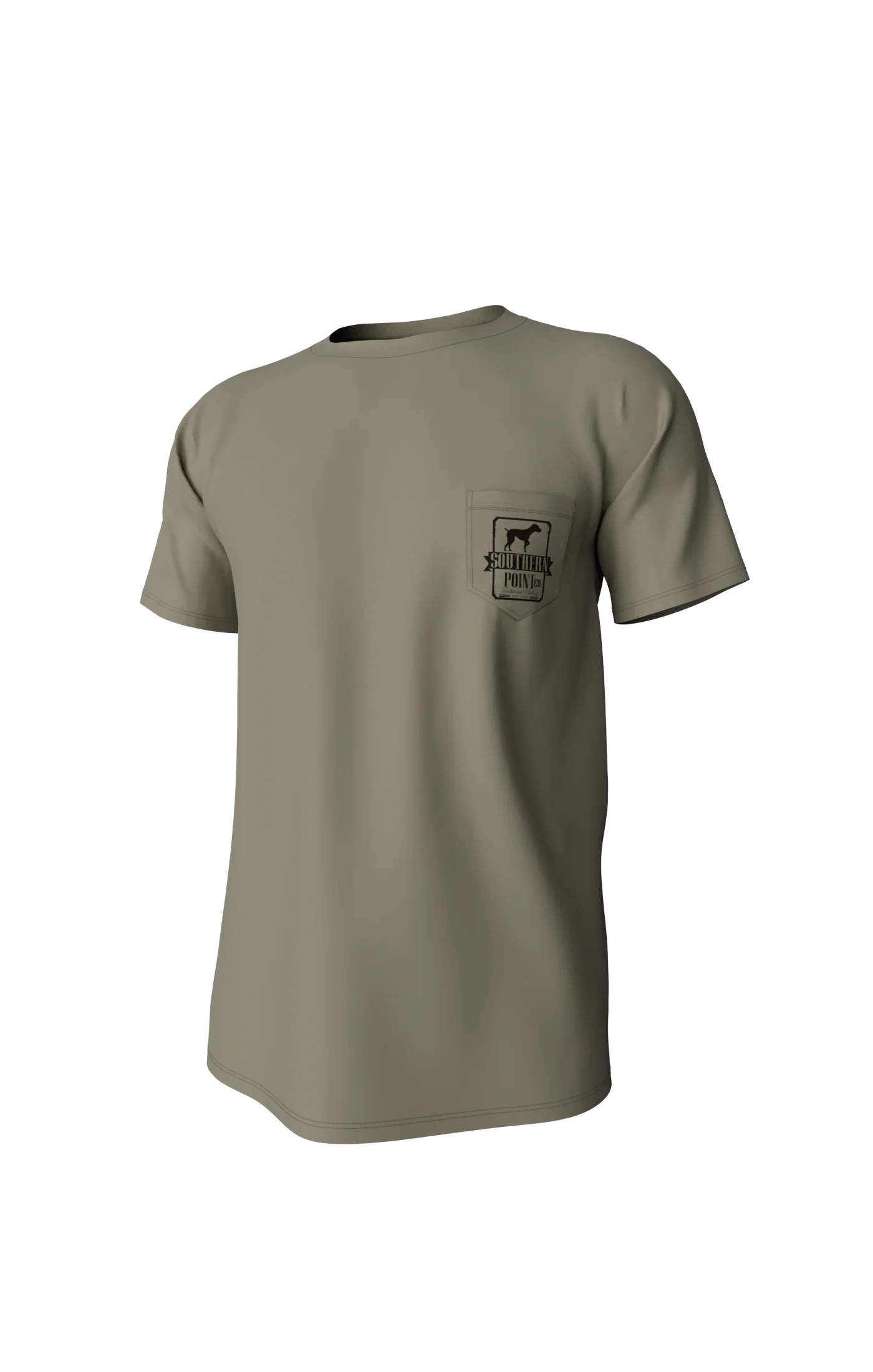 Southern Point Mixed Bag Short Sleeve Pocket Tee in Laurel Oak
