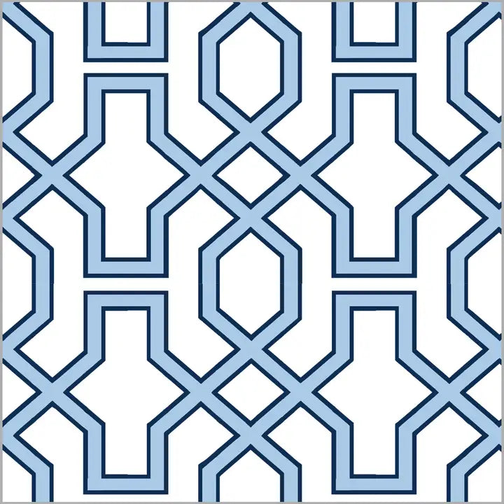 Continuous Roll Gift Wrap | Blue Trellis