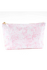 Pink Bow Toile Clear Coated Travel Cosmetic Bag