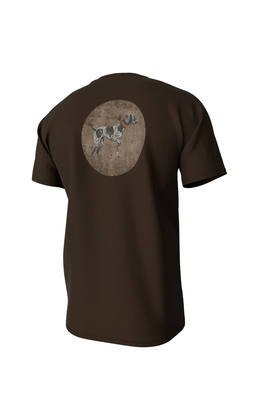 Southern Point Vintage Circle Greyton Short Sleeve Pocket Tee in Gunstock