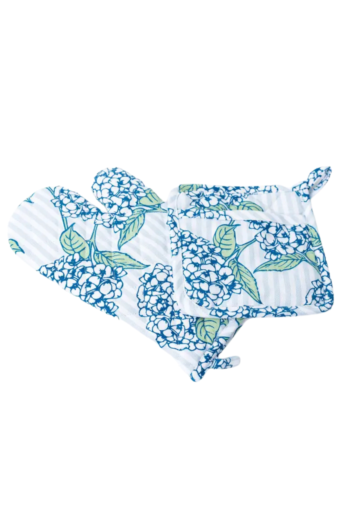 Hydrangea Stem Oven Mitt Set