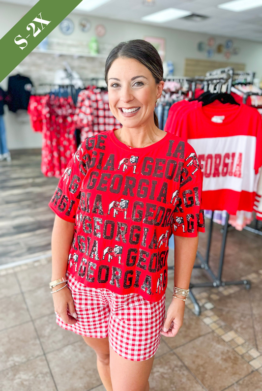 The Georgia Sequin Repeat Tee
