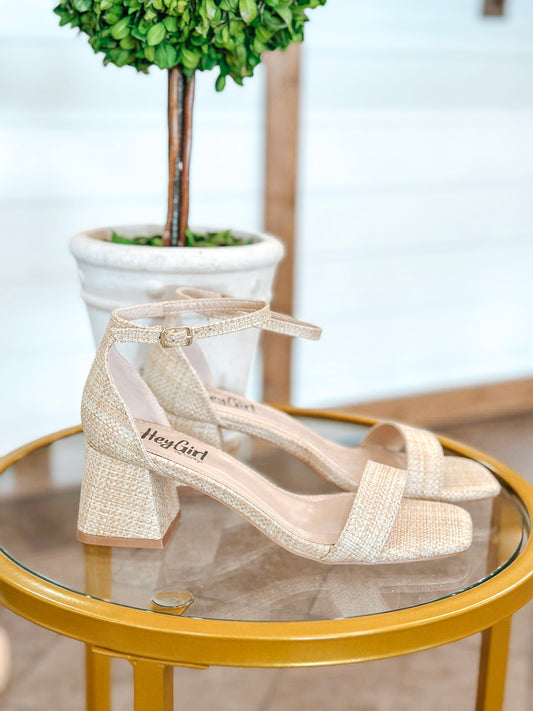 Save the Date Raffia Heel