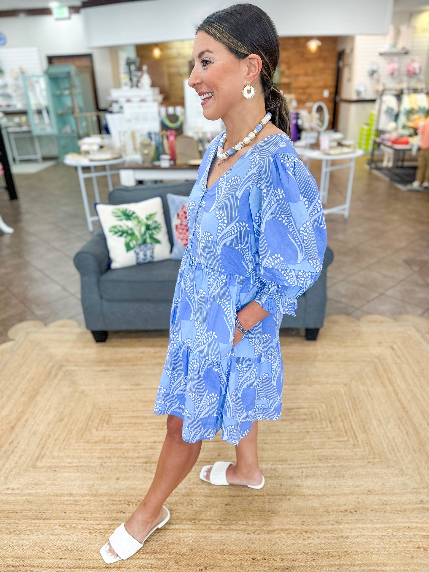 Mary Square Raya Dress | Color Me Sweet Blue