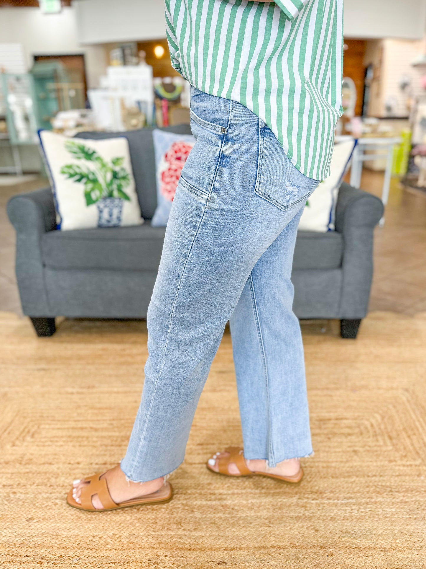 The Joanna High Rise Crop Wide Leg Jeans